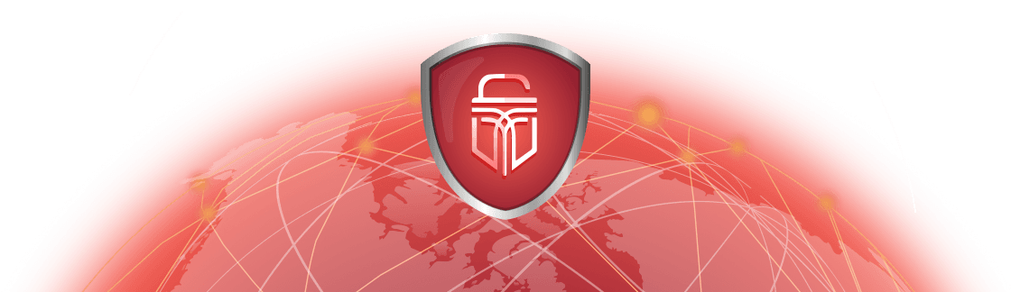 Cybersecurity globe illustration